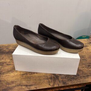 Jil Sander 7  J leather  rubber base Pumps Shoes 37 EU 6.5
